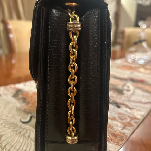 Collectable Vintage Lizard Skin Gucci Shoulder Bag - Picture 9 of 16